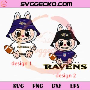 Labubu Baltimore Ravens SVG, Labubu Football Teams SVG, Labubu NFL SVG PNG Files
