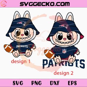 Labubu New England Patriots SVG, Labubu Football Teams SVG, Labubu NFL SVG PNG Files