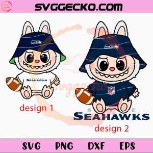 Labubu Seattle Seahawks SVG, Labubu Football Teams SVG, Labubu NFL SVG PNG Files