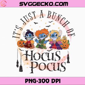 Stitch Hocus Pocus PNG, Stitch Halloween PNG, Stitch Cartoon Characters PNG