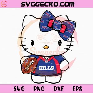 Hello Kitty Buffalo Bills SVG, Hello Kitty Football Teams SVG, Hello Kitty NFL Teams SVG PNG