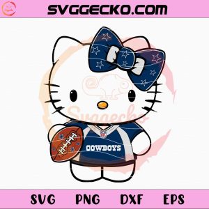 Hello Kitty Dallas Cowboys SVG, Hello Kitty Football Teams SVG, Hello Kitty NFL Teams SVG PNG