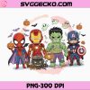 Marvel Avengers Halloween PNG, Spiderman Iron Man Hulk Captain America Trick Or Treat PNG