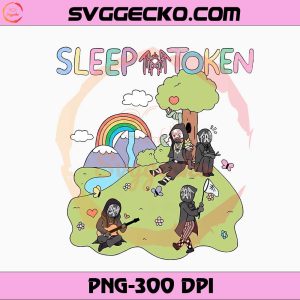 Sleep Token Band Themed Fun Cartoon PNG