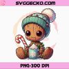 Christmas Groot Candy Canes PNG, Cute Groot Christmas PNG Design