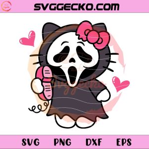 Hello Kitty Scream SVG, Sanrio Halloween SVG, Hello Kitty Halloween Holiday SVG