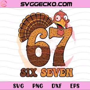 Funny Six Seven Meme Turkey Kids SVG, Six Seven Thanksgiving SVG