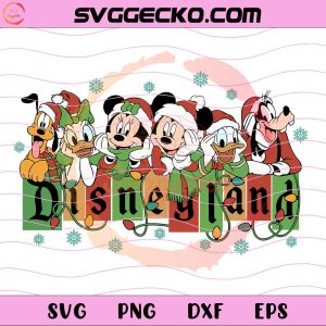 Disneyland Mickey And Friend Christmas Lights SVG, Disney Christmas Holiday SVG