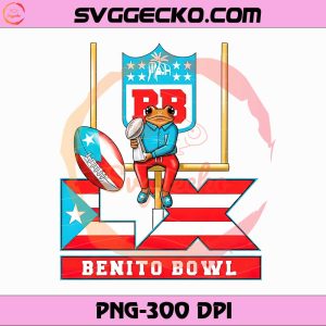 Bad Bunny Puerto Rico Super Bowl LX PNG, Benito Bowl Football PNG, Puerto Rico Football PNG
