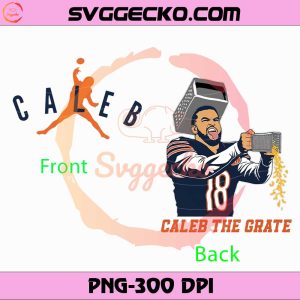 Cheese Grater Caleb Williams PNG, Chicago Bear Grating Cheese PNG