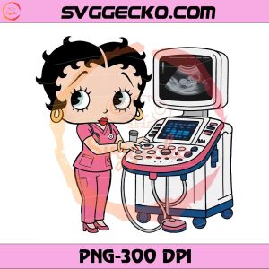 Nurse Betty Boop Ultrasound Tech PNG, Betty Boop Ultrasound PNG, Nurse PNG