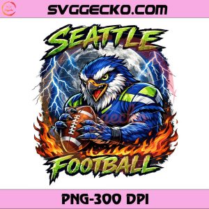 Seattle Football Mascot Art PNG, Seattle Seahawks Football Parody PNG, Seattle Seahawks NFL PNG