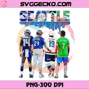 Seattle Sports Teams PNG, Seattle Legends Sports Mix PNG, Roldan City Skyline PNG