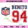 Team Benito 94 SVG, Benito Number 94 SVG, Bad Bunny Super Bowl LX SVG PNG