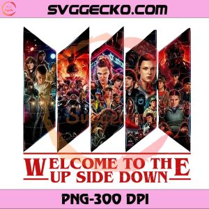 Welcome to the Upside Down PNG, Stranger Things Characters Collage PNG 300 DPI