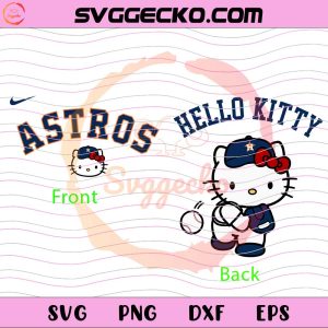 Hello Kitty Houston Astros MLB SVG, Hello Kitty Baseball Teams SVG, Hello Kitty MLB Teams SVG PNG
