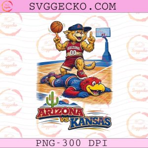 Arizona Wildcats vs Kansas Jayhawks Retro Rivalry Basketball PNG, 2026 NCAA Women's Basketball PNG