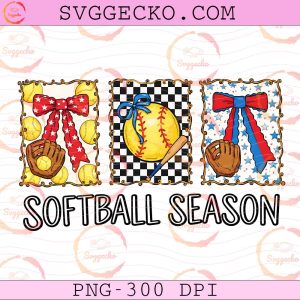 Coquette Bow Softball PNG, Retro Checkerboard Softball Mom PNG, Softball Season PNG Design