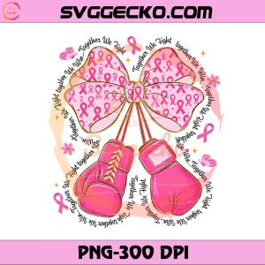 Coquette Boxing Gloves PNG, Breast Cancer Awareness PNG, Pink Ribbon Boxing Gloves PNG