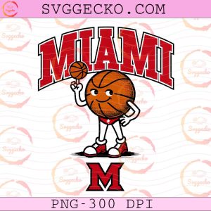 Miami University Ohio Basketball PNG, Miami Basketball Mascot PNG, Miami RedHawks Fan Art PNG