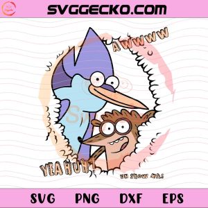 Mordecai and Rigby SVG, Yea Huh Awwww Regular Show SVG