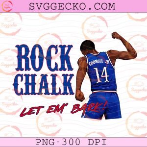 Rock Chalk Let Em Bark PNG, Ricky Council Jr 14 Basketball PNG, Kansas Jayhawks Fan Art PNG