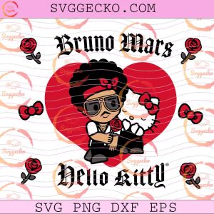 Bruno Mars Hello Kitty Tour 2026 SVG, Bruno Mars Japan Tour SVG, Hello Kitty The Romantic Tour SVG