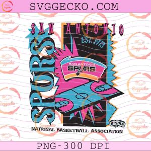 90s Retro San Antonio Spurs PNG, San Antonio Spurs NBA Spurs Est 1973 PNG, Spurs 2026 NBA PNG Design