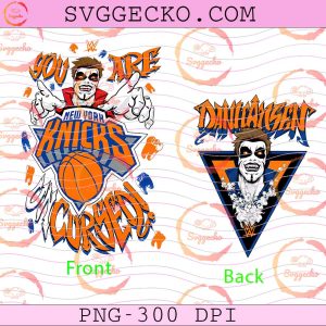 Danhausen x New York Knicks PNG, WWE Danhausen Cursed Basketball PNG, New York Knicks Basketball Shirt Design