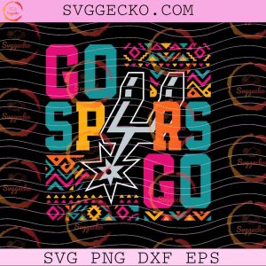 Go Spurs Go Brocade Style SVG, San Antonio Spurs NBA 2026 SVG, Go Spurs Go Shirt Design