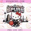 Hello Kitty Spurs Basketball PNG, Hello Kitty NBA Teams PNG, Kawaii Basketball Fan Shirt Design