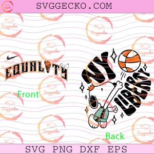 New York Liberty x Peanuts Snoopy Equality SVG, Snoopy New York Liberty WNBA SVG, Snoopy Basketball Shirt Design