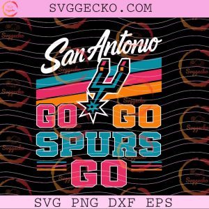 Retro Go Spurs Go Fiesta Colors SVG, San Antonio Spurs 2026 NBA Playoffs SVG, Go Spurs Go Shirt Design