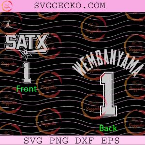 SATX Wembanyama 1 SVG, San Antonio Spurs 2026 NBA SVG, Victor Wembanyama SATX SVG PNG