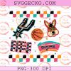 San Antonio Spurs Fiesta PNG, Retro Basketball Gameday Graphics, Spurs Coyote Elements PNG Design