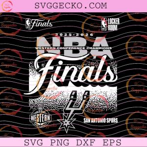 Spurs 2026 Western Conference Champions SVG, San Antonio Spurs NBA Champions 2026 SVG, NBA Finals Locker Room Shirt Design