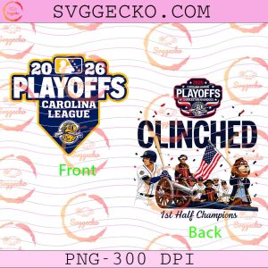 Charleston RiverDogs 2026 Carolina League Playoffs PNG, 1st Half Champions Baseball PNG, Charleston RiverDogs Team Mascot PNG