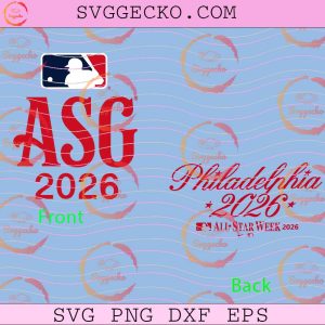 Philadelphia 2026 All Star Week PNG, ASG 2026 SVG, 2026 MLB All-Star Game SVG PNG