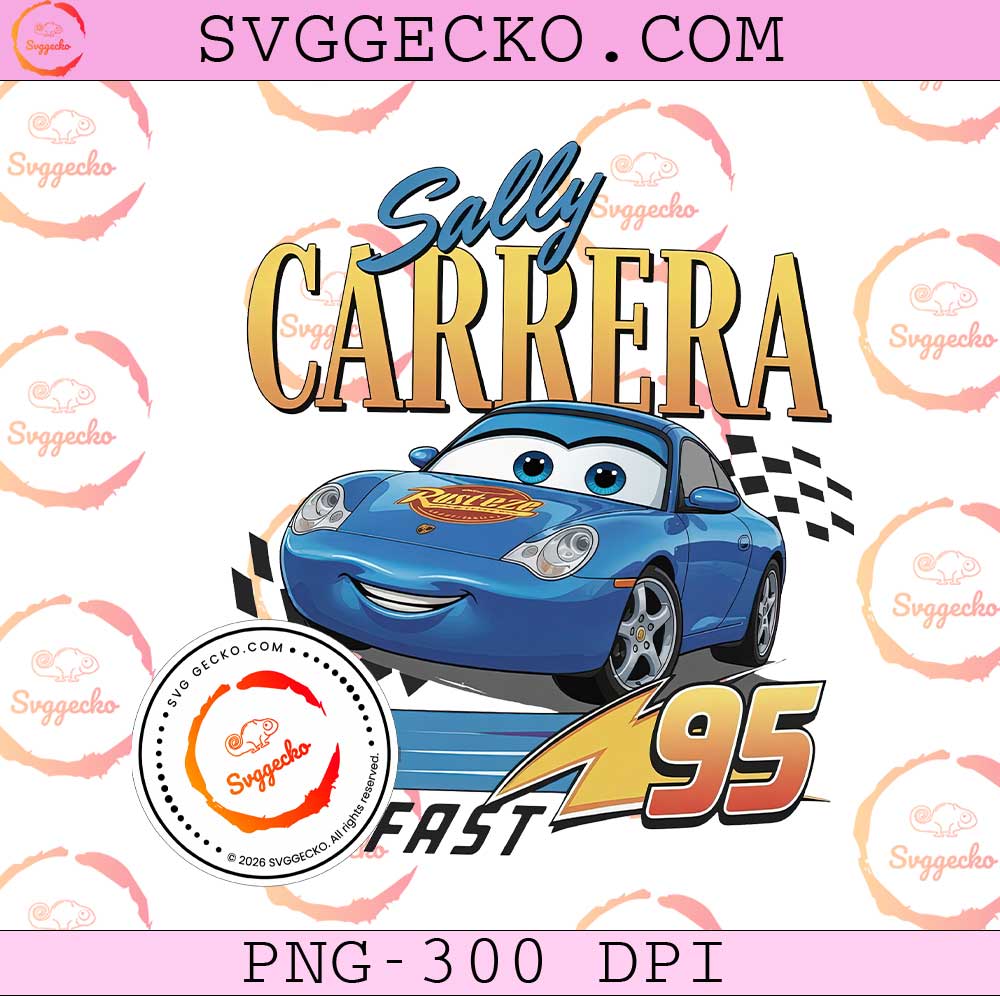 Sally Carrera Cars PNG, Disney Cars Blue Porsche PNG, Fast 95 Racing Shirt Design Sally Carrera Cars PNG, Disney Cars Blue Porsche PNG, Fast 95 Racing Shirt Design