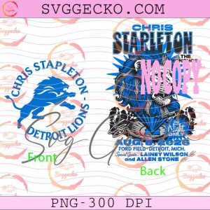 Chris Stapleton X Detroit Lions PNG, Detroit Lions Football PNG, One Night Only Football PNG Design