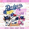 Sanrio Los Angeles Dodgers SVG, Hello Kitty LA Dodgers Baseball SVG, Hello Kitty MLB Team SVG PNG