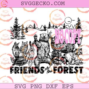 Friends of the Forest SVG, Vintage Forest Animals SVG Cut File