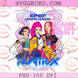 Kpop Demon Hunters Huntrix PNG, Anime Girl Kpop PNG Design