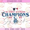 Los Angeles Dodgers MLB 2026 NL West Champions SVG, LA Dodgers 2026 Champions SVG, NL West Division Champions 2026 SVG PNG