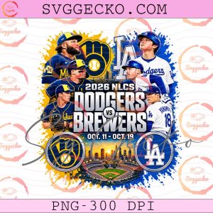 2026 NLCS Dodgers Vs Brewers PNG - 2026 NLCS PNG Digital Download
