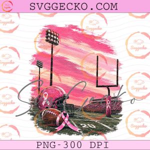 Breast Cancer Awareness Football Field PNG - Pink Out Football Breast Cancer PNG - Coquette Ribbon Football Sunset PNG