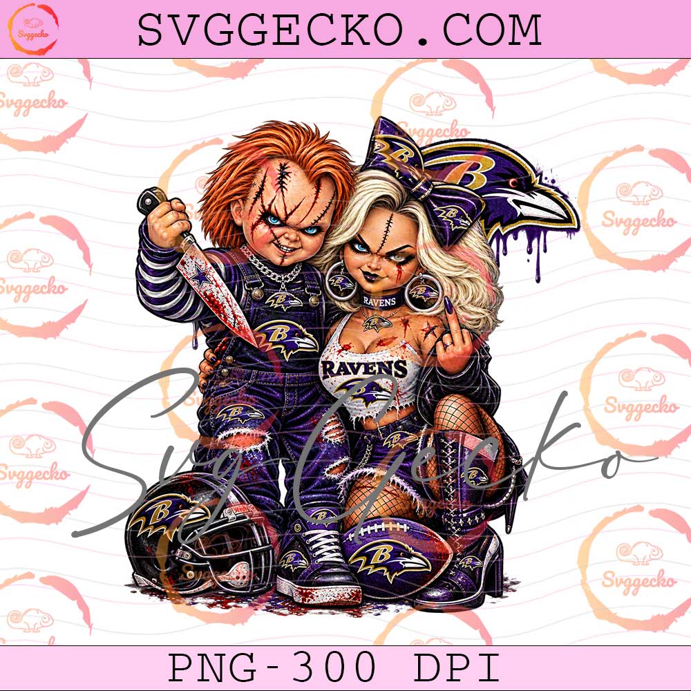 Bride Of Chucky Baltimore Ravens PNG - Horror Movie X Football NFL Teams PNG Design Bride Of Chucky Baltimore Ravens PNG - Horror Movie X Football NFL Teams PNG Design