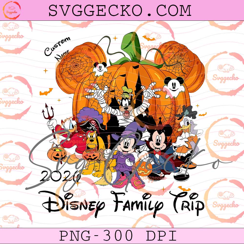 Custom Name Disney Halloween Family Trip 2026 PNG - Mickey Friends Halloween Pumpkin PNG 300DPI Custom Name Disney Halloween Family Trip 2026 PNG - Mickey Friends Halloween Pumpkin PNG 300DPI