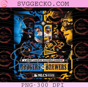 Dodgers Vs Brewers NLCS 2026 PNG - National League Championship Series NLCS 2026 Digital Download