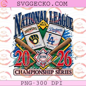 Milwaukee Brewers vs LA Dodgers 2026 NLCS Matchup&nbsp;PNG - 2026 NLCS National League Championship Series PNG